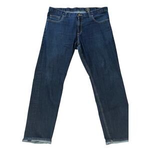 Dearborn Blue Dark Wash Denim Jeans Slim Fit Stretch 38x30